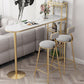 Juego de mesa de bar de mármol sintético estilo Glam, mesa de mostrador de 1/2/3 piezas para interior