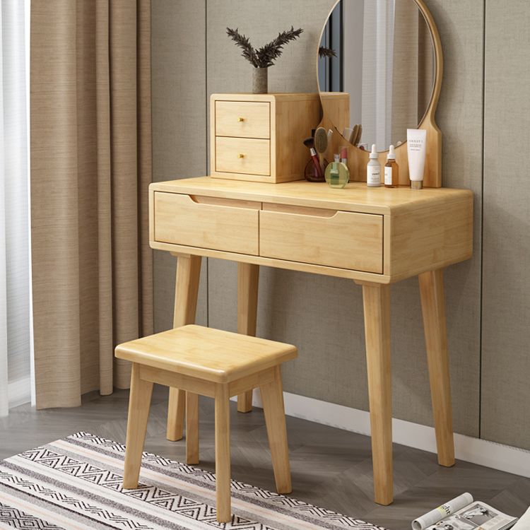 Scandinavian Wooden Make-up Vanity With Drawer in Brown for Bedroom Clearhalo 'Bedroom Furniture' 'furn' 'furn_makeup_vanities' 'Furniture' 'Makeup Vanities' 'makeup_vanities' 1200x1200_84cb2bdd-9315-4f0d-bb60-fa3ea1d63a9a