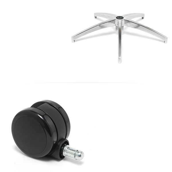 Fauteuil contemporain à hauteur de siège réglable, chaise de bureau en cuir noir