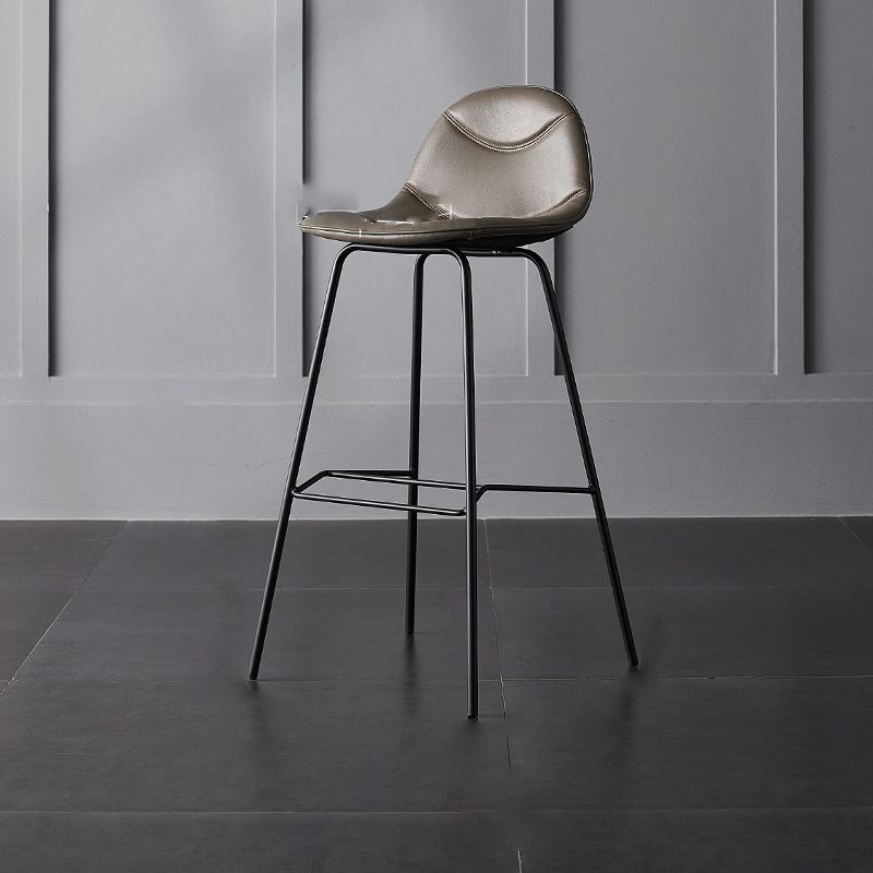 Living Room Matte Finish Leather Stool Scandinavian Footrest Barstool Clearhalo 'Bar Furniture' 'Bar Stools' 'bar_stools' 'furn' 'furn_bar_stools' 'Furniture' 'furniture_bar_stools' 'Kitchen & Dining Furniture' 1200x1200_84cd347a-8ccb-40ae-8e56-113411d18d8e