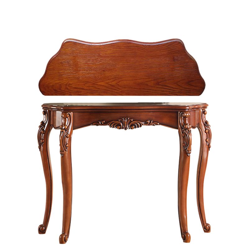 Free Form Wood Console Table with 4 Legs Solid Wood Frame Accent Table for Hall Clearhalo 'Console Tables' 'console_tables' 'Entry & Mudroom Furniture' 'furn' 'furn_console_tables' 'Furniture' 1200x1200_84cd7fda-007d-485d-ab01-ff6c7e8fd6dc