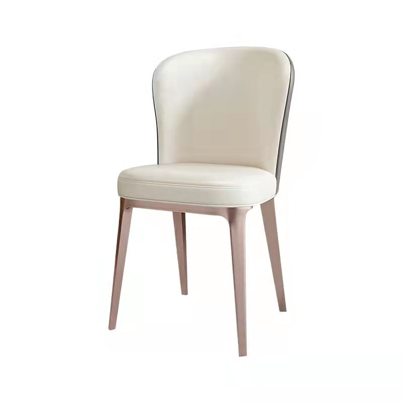 Scandinavian Luxury Armless Solid Back Chairs Leather Dining Chairs for Kitchen Clearhalo ' kitchen&dining_furn' 'Dining Chairs' 'Dining Tables & Seating' 'dining_chair' 'furn' 'furn_dining_chair' 'Furniture' 'furniture_dining_chair' 'Kitchen & Dining Furniture' 'kitchen' 1200x1200_84cdb855-892e-4bd1-a70b-43a6dc657675