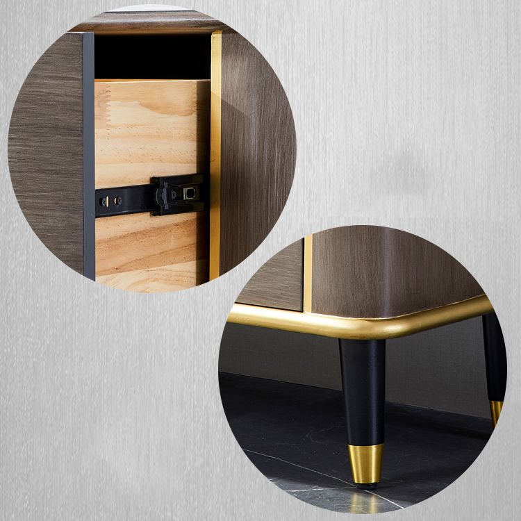 35.43 "H PARABLE PARABLE SERVER DE COMINACIÓN Glam con 3 cajones para la cocina y la sala de estar