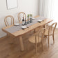 Mesa de comedor rectangular de 4 patas, mesa de madera de estilo moderno para cocina
