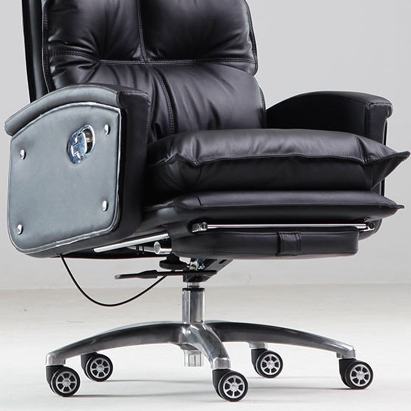 Contemporary Desk Chair Leather Executive Chair High-Back Chair with Wheels Clearhalo 'furn' 'furn_office_chair' 'Furniture' 'Office Chairs' 'Office Furniture' 'office_chair' 1200x1200_84d1f07e-25bb-4c87-9190-d1860c31a8da