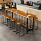 Industrial 1/9 Pieces Bar Table Set Rectangle Pine Wood Counter Table for Cafe Clearhalo 'Bar Furniture' 'furn' 'furn_home_bar_bar_sets' 'Furniture' 'Home Bars & Bar Sets' 'home_bar_bar_sets' 'Kitchen & Dining Furniture' 1200x1200_84d38f2a-b41b-4147-8224-b8d3d4fc3868