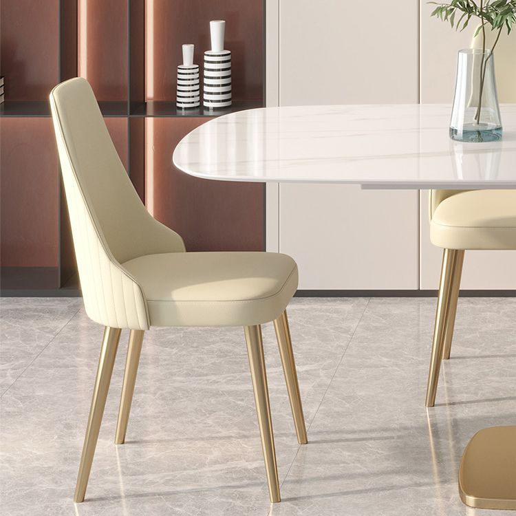 Contemporary Sintered Stone Top Standard Dining Set White Rectangle Shape Dining Set for Kitchen Clearhalo 'Dining Room Sets' 'Dining Tables & Seating' 'dining_room_set' 'furn' 'furn_dining_room_set' 'Furniture' 'furniture_dining_room_set' 'Kitchen & Dining Furniture' 'kitchen&dining_furn' 'kitchen' 1200x1200_84d5e4fe-b9bb-4527-80e9-0228b1079611