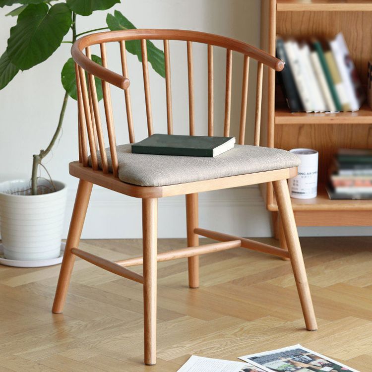 Wood Scandinavian Style Dining Chair Dining Room Windsor Back Arm Chair Clearhalo ' kitchen&dining_furn' 'Dining Chairs' 'Dining Tables & Seating' 'dining_chair' 'furn' 'furn_dining_chair' 'Furniture' 'furniture_dining_chair' 'Kitchen & Dining Furniture' 'kitchen' 1200x1200_84d68191-6172-41a7-95df-30324de8c1ae