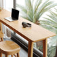 1/4 Pieces Modern Rectangle Solid Wood Bar Table with High Stools