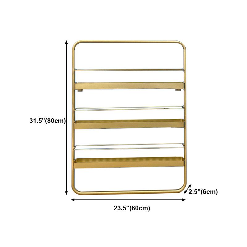 Metal Floating Bookcase Gold Color Wall Mounted Shelf for Home Office Clearhalo 'Bookcases' 'furn' 'furn_bookcases' 'Furniture' 'furniture_bookcases' 'Office Furniture' 1200x1200_84d9096a-660b-4133-bddb-bb09b51af082