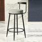 Modern Armless Backrest Counter Stool Iron Cashier Bar Stool with Cushion and Pedal Clearhalo 'Bar Furniture' 'Bar Stools' 'bar_stools' 'furn' 'furn_bar_stools' 'Furniture' 'furniture_bar_stools' 'Kitchen & Dining Furniture' 1200x1200_84d9642b-8060-4421-87d4-1dcbd6784b8f