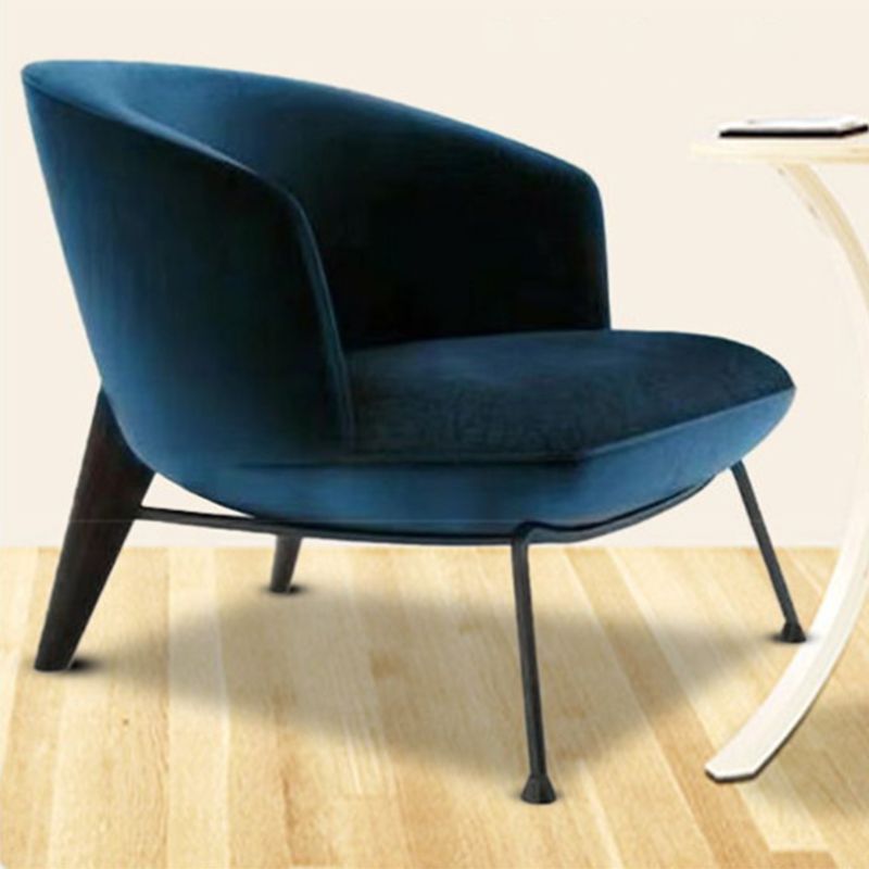 Zeitgenössischer Stoff Slipper armlos mit schwarzen Beinen Akzentstuhl