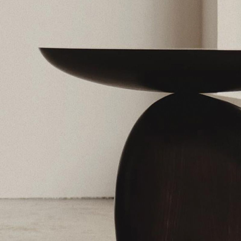 Contemporary Side End Table Oval Pedestal Living Room Solid Wood Corner Table Clearhalo 'Coffee & Accent Tables' 'End & Side Tables' 'end_side_tables' 'furn' 'furn_end_side_tables' 'Furniture' 'Living Room Furniture' 1200x1200_84da869b-63eb-4f30-94be-77cfc571be9b