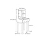 Solid Wood Makeup Table Vanity Stool with Drawers and Mirror in Natural