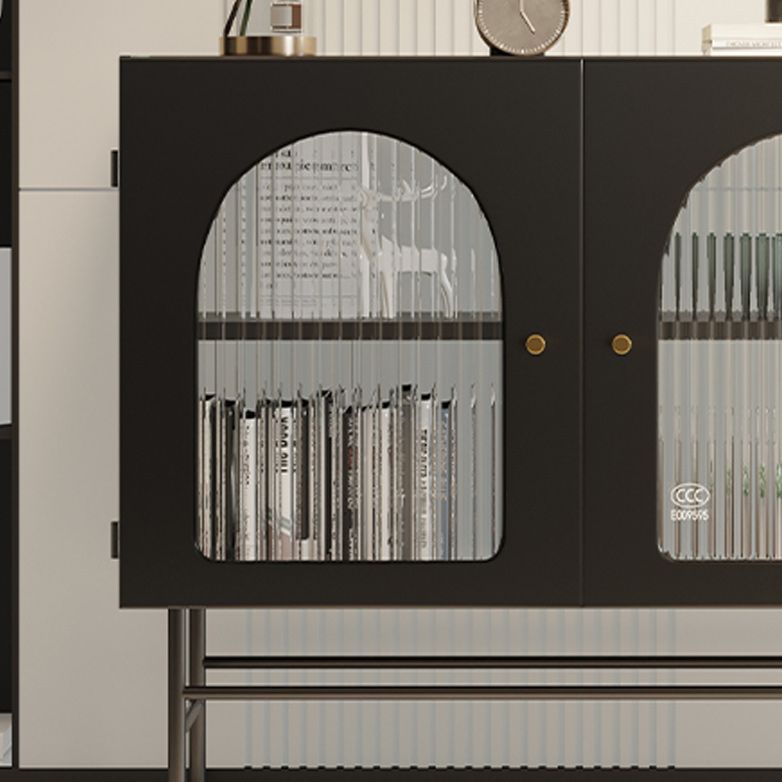 Armadio in metallo contemporaneo Porte in vetro Visualizzazione standard armadio