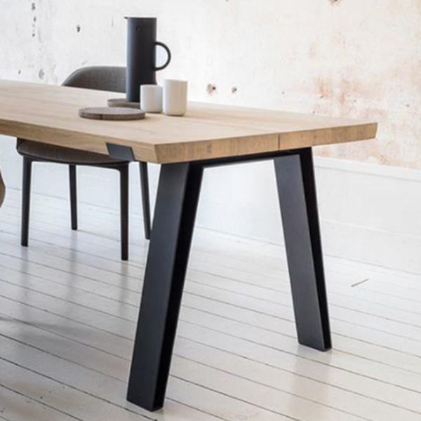 Industrial Pine Wood Table for Restaurant Rectangle Dining Table with Metal 4 Legs Clearhalo 'Dining Tables & Seating' 'Dining Tables' 'dining_table' 'furn' 'furn_dining_table' 'Furniture' 'furniture_dining_table' 'Kitchen & Dining Furniture' 'kitchen' 'kitchen_dining_table' 1200x1200_84de2b77-8e89-4f2d-8fc8-fa343f99e7bb