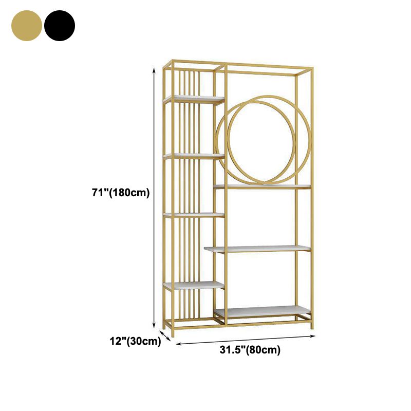 Iron Frame Etagere Bookshelf Vertical Manufactured Wood Shelf Bookcase for Office Clearhalo 'Bookcases' 'furn' 'furn_bookcases' 'Furniture' 'furniture_bookcases' 'Office Furniture' 1200x1200_84de5152-32f6-4f22-b973-3738d9ecb5a1