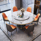Modern Style Home Marble Dining Table Single Pedestal Base Round Table with Turntable Clearhalo ' dining_table' 'Dining Tables & Seating' 'Dining Tables' 'furn' 'furn_dining_table' 'Furniture' 'furniture_dining_table' 'Kitchen & Dining Furniture' 'kitchen&dining_furn' 'kitchen' 'kitchen_dining_table' 1200x1200_84de61fe-640a-4fc3-a20d-23b89614f421