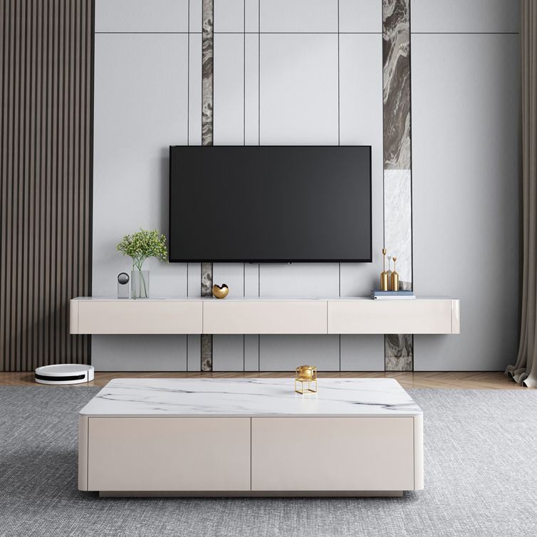 焼結された石造りのフローティングテレビコンソールモダンホームエンクロースストレージテレビキャビネット