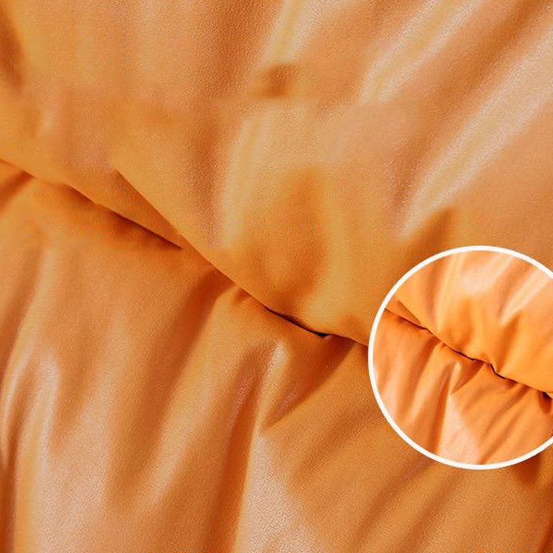 Chaise à bascule orange moderne chaise de culbuteur amovible avec ottoman