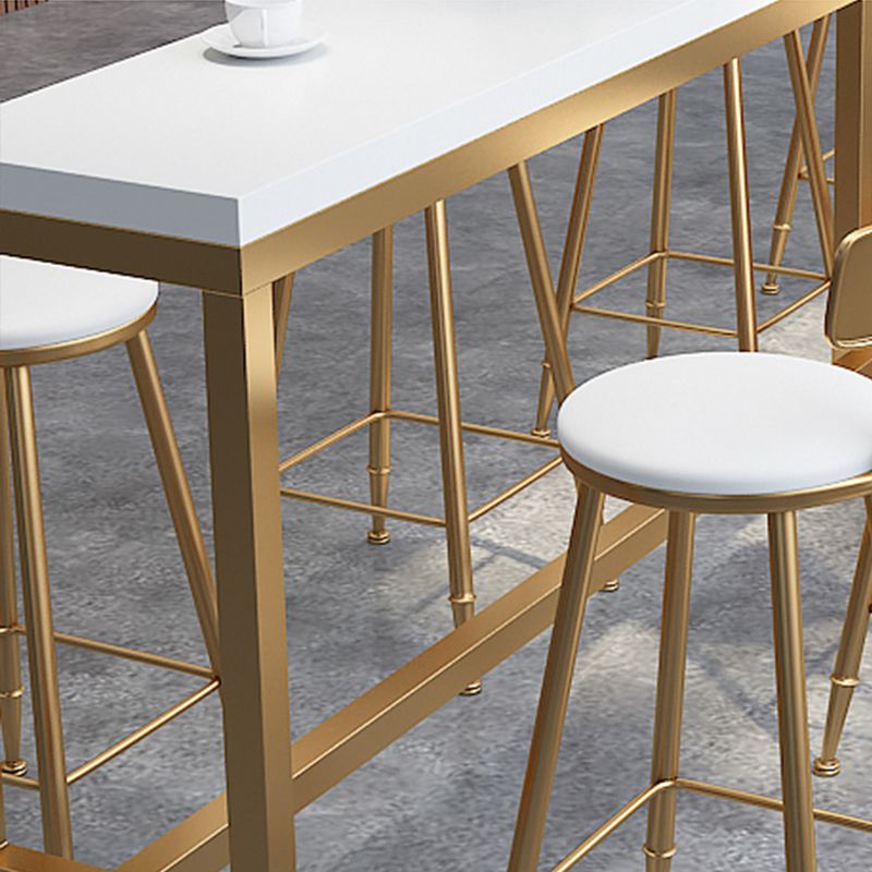 Glam Style Rectangle Bar Table Pine Solid Wood Bar Height Table with Footrest Clearhalo 'Bar Furniture' 'Bar Tables' 'bar_tables' 'furn' 'furn_bar_tables' 'Furniture' 'Kitchen & Dining Furniture' 1200x1200_84e3989c-c4bb-496a-8ce4-1f6f919e5482