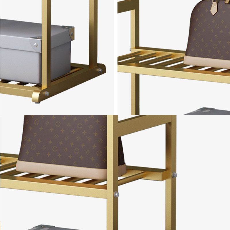 Glam Gam Metallic Appendiabiti a doppia cornice per padelle per soggiorno per soggiorno