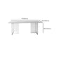 Contemporary 1/4/6/7 Pieces Dining Room Set Rectangle Stone Furniture in White
