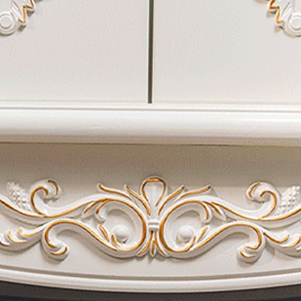 Mid-century Modern Solid Wood Chest in White Rectangle Cabinet with Drawers Clearhalo 'Cabinets & Chests' 'cabinets_chests' 'furn' 'furn_cabinets_chests' 'Furniture' 'Living Room Furniture' 1200x1200_84e57d50-ec85-4246-bcf2-fbc03c266ed4