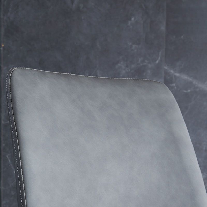 Industrial Arm Solid Back Dining Side Chair Faux Leather Side Chair Clearhalo ' kitchen&dining_furn' 'Dining Chairs' 'Dining Tables & Seating' 'dining_chair' 'furn' 'furn_dining_chair' 'Furniture' 'furniture_dining_chair' 'Kitchen & Dining Furniture' 'kitchen' 1200x1200_84e61788-db36-4197-b3db-93da072bf957