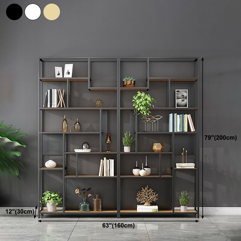 11.81"W Bookcase Industrial Style Open Back Bookcase for Study Room Clearhalo 'Bookcases' 'furn' 'furn_bookcases' 'Furniture' 'furniture_bookcases' 'kitchen' 'kitchen_bookcases' 'Living Room Furniture' 'Office Furniture' 1200x1200_84e6cd57-8336-4a39-8467-2ed7d9abfdea