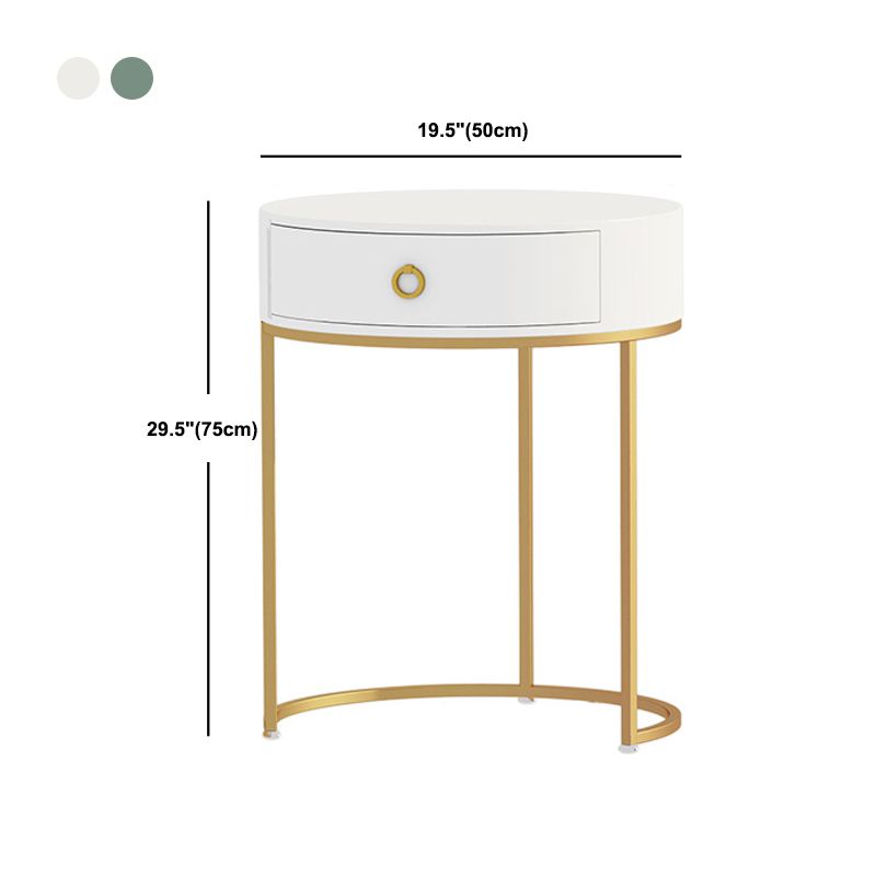 Tavolo da toeletta da toeletta per trucco bianco/verde con cassetto 19,68 "W x 29.52" H