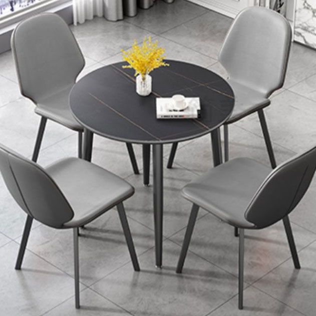 Metal Industrial Dinette Table Sintered Stone Top Table with 4 Legs Clearhalo ' dining_table' 'Dining Tables & Seating' 'Dining Tables' 'furn' 'furn_dining_table' 'Furniture' 'furniture_dining_table' 'Kitchen & Dining Furniture' 'kitchen&dining_furn' 'kitchen' 'kitchen_dining_table' 1200x1200_84e7e1a1-a129-4032-be59-85e1dfc4b4c6