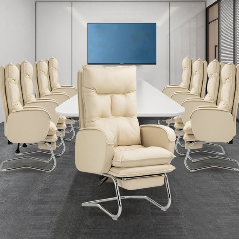 Modern Armless Office Chair Leather No Distressing No Wheels Ergonomic Desk Chair Clearhalo 'furn' 'furn_office_chair' 'Furniture' 'Office Chairs' 'Office Furniture' 'office_chair' 1200x1200_84e7f11c-efe8-4ce3-a500-ff9e29d95cb5