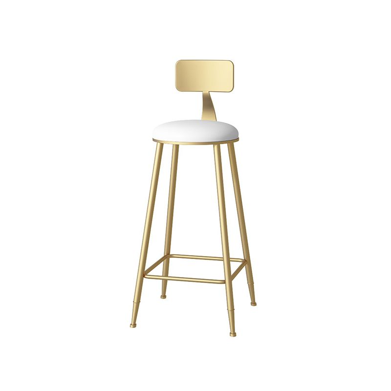 Glam Faux Leather Dining Stools Upholstered Bar Stools with Footrest Clearhalo 'Bar Furniture' 'Bar Stools' 'bar_stools' 'furn' 'furn_bar_stools' 'Furniture' 'Kitchen & Dining Furniture' 1200x1200_84e872ab-1b34-4809-9009-b2c21726e599