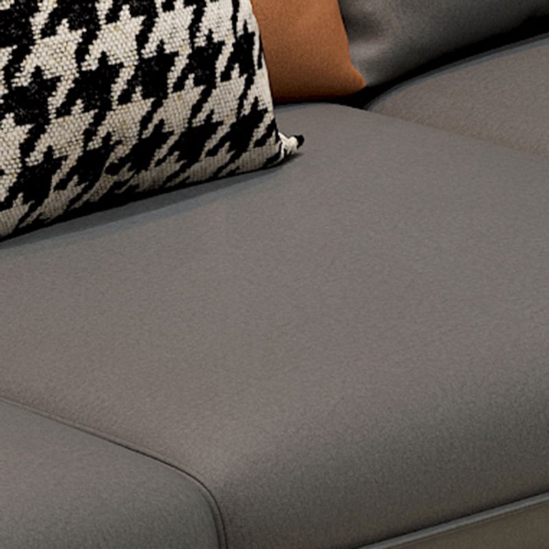 Stain-Resistant Pillowed Back Cushions Sectional Square Arm Sofa with Ottoman Included Clearhalo 'furn' 'furn_sectionals' 'Furniture' 'furniture_sectionals' 'Living Room Furniture' 'Sectionals' 1200x1200_84e96c9d-472e-4f5e-8052-58ea73301c84