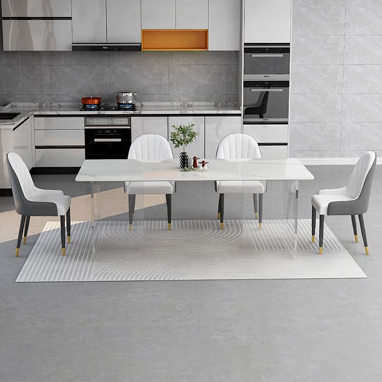 Modern 1/4/5 Pieces Dining Set with Sintered Stone Table and Leather Chairs Dinette Set Clearhalo 'Dining Room Sets' 'Dining Tables & Seating' 'dining_room_set' 'furn' 'furn_dining_room_set' 'Furniture' 'furniture_dining_room_set' 'Kitchen & Dining Furniture' 'kitchen&dining_furn' 'kitchen' 1200x1200_84eab7b8-5e1a-4e9b-b116-d3fcdd1fb4f3