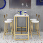 Glam White Faux Marble Bistro Table Indoor Iron Trestle Pedestal Bar Dining Table Clearhalo 'Bar Furniture' 'Bar Tables' 'bar_tables' 'furn' 'furn_bar_tables' 'Furniture' 'furniture_bar_tables' 'Kitchen & Dining Furniture' 'kitchen&dining_furn' 'kitchen' 1200x1200_84eb56f0-0abb-4f5b-afee-17ec3d2882cc