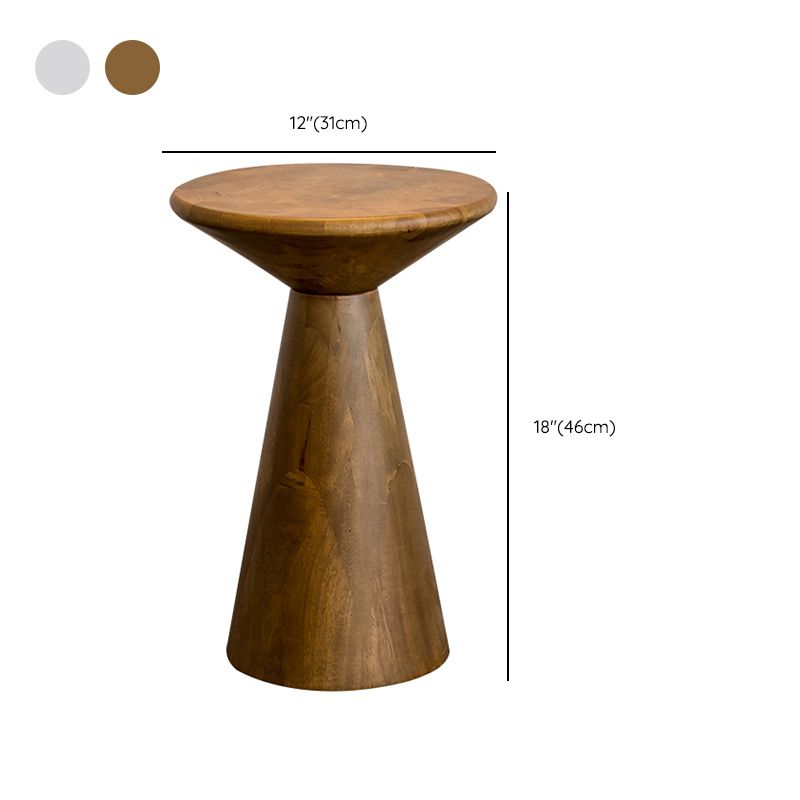 Round Rubberwood End Table Pedestal Side Table for Living Room Clearhalo 'Coffee & Accent Tables' 'End & Side Tables' 'end_side_tables' 'furn' 'furn_end_side_tables' 'Furniture' 'Living Room Furniture' 1200x1200_84ebfe99-b90d-49d8-961b-2fb792f4ac04