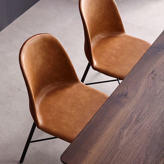 Modern Armless Dining Chairs Solid Back Dining Side Chair with Black Legs (Set of 2) Clearhalo ' kitchen&dining_furn' 'Dining Chairs' 'Dining Tables & Seating' 'dining_chair' 'furn' 'furn_dining_chair' 'Furniture' 'furniture_dining_chair' 'Kitchen & Dining Furniture' 'kitchen' 1200x1200_84ed2d28-2a51-412a-b550-b0bf8f17e9b3