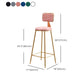 Glam Style Bar-stool Metal Legs Round Velvet Seat Barstool for Kitchen Clearhalo 'Bar Furniture' 'Bar Stools' 'bar_stools' 'furn' 'furn_bar_stools' 'furniture_bar_stools' 'Kitchen & Dining Furniture' 'kitchen&dining_furn' 'kitchen' 'kitchen_furn' Furniture' 1200x1200_84edd327-b5b3-41be-bf81-57150a738559
