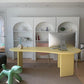 Irregular Shaped Office Conference Table Wood Writing Desk in Yellow Clearhalo 'furn' 'furn_office_desk' 'Furniture' 'Office Desks' 'Office Furniture' 'office_desk' 1200x1200_84edf230-6201-4051-88b2-2cb2f7715baa