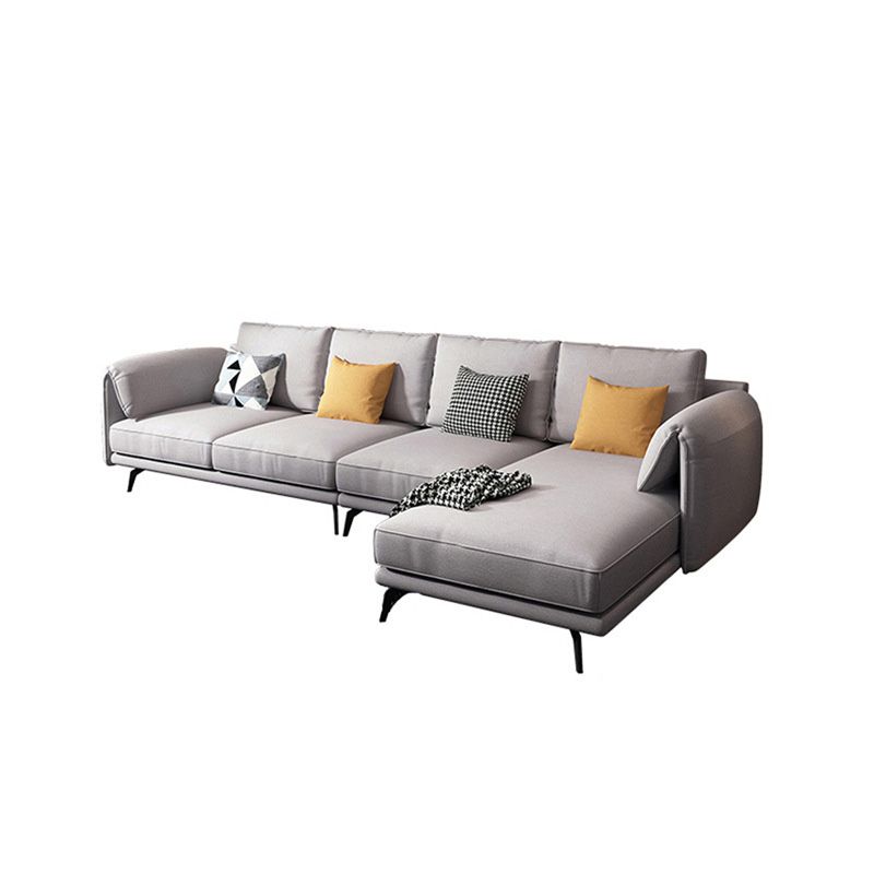 180 cm brede Scandinavische sectionele bank, lichtgrijze slaapbank