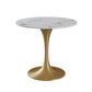 Metalen traditionele luxe ronde tafel van gesinterd stenen tafel met tulponderstel
