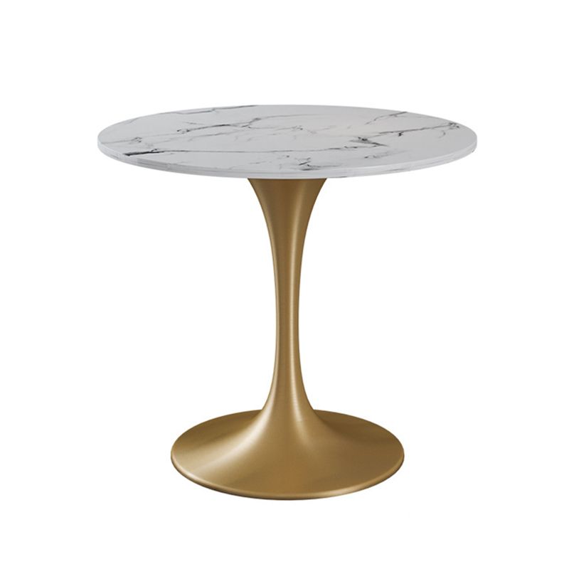 Metalen traditionele luxe ronde tafel van gesinterd stenen tafel met tulponderstel
