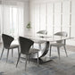 Modern Dining Room Set 1/3/4/5/8 Pcs Sintered Stone Top Table with Wingback Chairs Clearhalo 'Dining Room Sets' 'Dining Tables & Seating' 'dining_room_set' 'furn' 'furn_dining_room_set' 'Furniture' 'Kitchen & Dining Furniture' 1200x1200_84ef7559-a2f8-4b23-9819-1bf639652762
