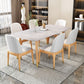 Rectangle Stone Dining Table Traditional Luxury Wood Tripod Base Dining Table Clearhalo 'Dining Tables & Seating' 'Dining Tables' 'dining_table' 'furn' 'furn_dining_table' 'Furniture' 'furniture_dining_table' 'Kitchen & Dining Furniture' 'kitchen' 'kitchen_dining_table' 1200x1200_84f1d7dc-3960-4723-9049-aeb38bd3a635