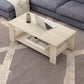 Contemporary 4 Legs Wood with Storage Shelf Rectangular Single Coffee Table