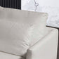 Fabric Recessed Arm Sofa with Pillows,35.43 Inch Deep for Living Room