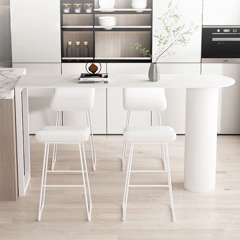 Indoor Stone Bar Height Cocktail Table Modern Double Pedestal Counter Wine Table Clearhalo 'Bar Furniture' 'Bar Tables' 'bar_tables' 'furn' 'furn_bar_tables' 'Furniture' 'furniture_bar_tables' 'Kitchen & Dining Furniture' 1200x1200_84f3e076-284d-4bc0-ae01-f6f970a3417c