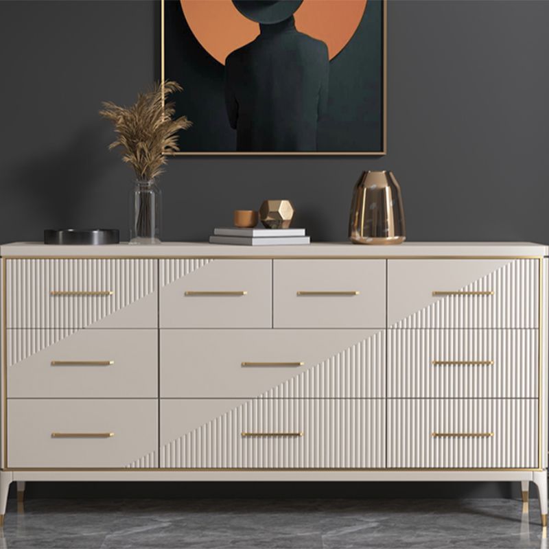 Classic Glam Double Dresser Birch Storage Chest with Drawers for Bedroom